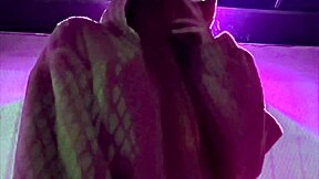 Artemisia smokes sexy cigarette outdoors as italian milf mother-in-law solo