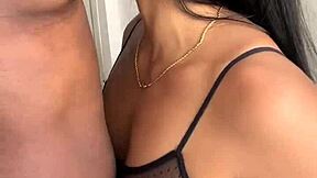 cute latina teen licks and sucks my nipples endlessly in bed kissing nonstop