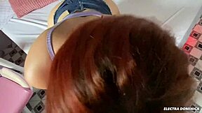 i hired this brazilian maid in tiny shorts she teased sucked me off voyeur style