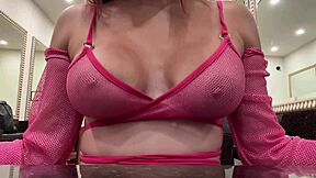 italian milf artemisia's huge natural tits bounce wildly!