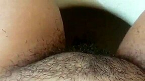 hotwife spreads hairy pussy wide while cleaning up her sloppy beaver slut style
