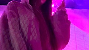 Artemisia smokes sexy cigarette outdoors as italian milf mother-in-law solo