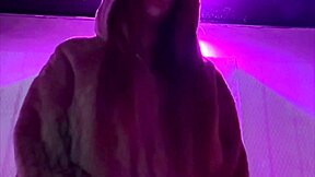 Artemisia smokes sexy cigarette outdoors as italian milf mother-in-law solo