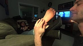 Bound Milf's Perfect Feet Licked, Sucked, Massaged in Erotic Bondage Tease