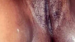 peek at my dripping shaved pussy