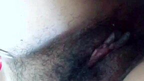 hotwife spreads hairy pussy wide while cleaning up her sloppy beaver slut style