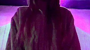 Artemisia smokes sexy cigarette outdoors as italian milf mother-in-law solo