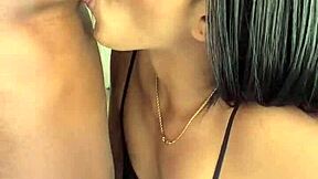 cute latina teen licks and sucks my nipples endlessly in bed kissing nonstop