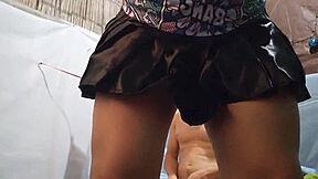 Watch me ride his big black cock like a whore while he flashes that monster penis deep in my ass