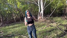 Russian students street sex bent over doggystyle creampie cum in tight young pussies