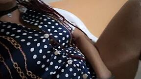 office buddy's girlfriend sneaks fetish play touching sexy at work