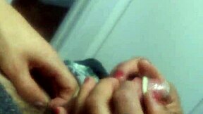 Latina couple sucks big cock with friend ass shaking blowjob action