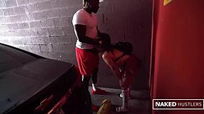 Naughty big booty latina sorority slut bent over fucked by huge black cock!