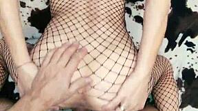 latin milf in lingerie tempts european stud at casting