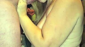 pregnant milf slurps monster cock teasing her big nipples