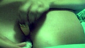 What if this teen shoves toys double deep into her shaved ass and pussy?