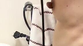 Hidden Cam Catches Cute Japanese Amateur's Beautiful Tits Nude After Bath