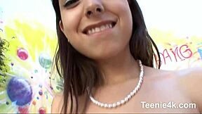 petite 18 19 yo skinny teen shaved pussy takes old monster cock facial