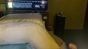 Sexy lingerie teen's tight shaved ass pussy stretched slow by big toys