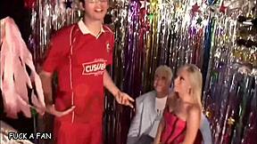 busty blonde angelia rides zach's cock hard creampie threesome