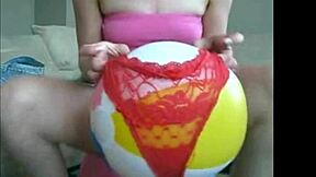 Sophie Fingers Petite Pussy in Jeans Miniskirt Pink T-Shirt and Red Lingerie Webcam