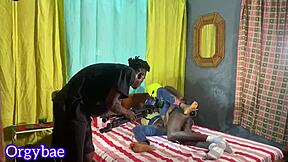 pretty ebony whore shaved pussy drilled deep backstage homemade wild 1on1 fuck