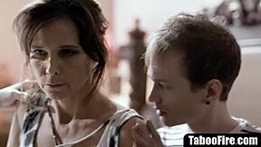 how do these vile step-sons console depressed stepmom with brutal double anal penetration?