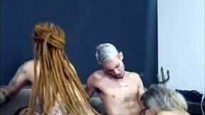 the redhead with dreads rode my friend hard while his woman sucked me off in voyeur cuckold group play