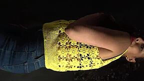 long nails tease as ass sways seductively to music in sexy outfit