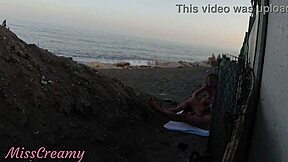 flashing cock near stepdaughter public beach she strokes risky cumshot voyeur real