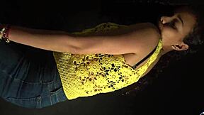 long nails tease as ass sways seductively to music in sexy outfit