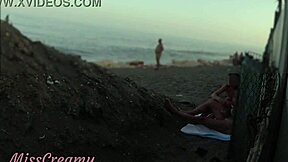 flashing cock near stepdaughter public beach she strokes risky cumshot voyeur real