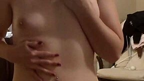 curvy subsecretary strips slow during steamy workout tease