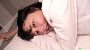 Skinny Brunette Nana Okamoto Rides Cock in Steamy Shaved Pussy JAV Affair