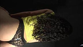 long nails tease as ass sways seductively to music in sexy outfit