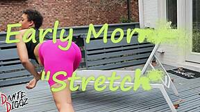 i wake up stretching my bubble booty then krystal gets dicked down drilled deep by that bbc creampie