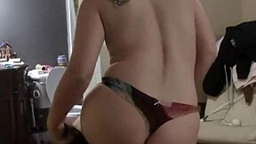 curvy subsecretary strips slow during steamy workout tease