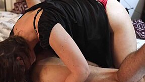 i fuck her in sexy satin lingerie thong panties heels