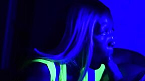 Black Light Glow Hides Her Shipyard Cock Sucking Secret