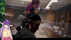 Blonde bodybuilder brunette tackle comic game dispatch part 3