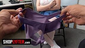 i catch busty thief stealing my bra so she deepthroats my cock and rides rough to escape