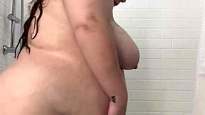 mmm look at this oiled hucow bbw shaking her fat ass in the shower while fingering deep