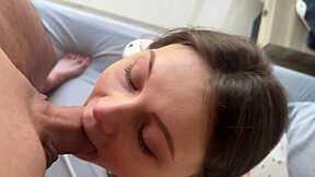 i couldn't stop her demanding my monster cock for rough face fucking her petite stepsister face