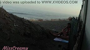 flashing cock near stepdaughter public beach she strokes risky cumshot voyeur real