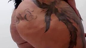 gordinha sexy bbw latina strokes fat pussy with big black cock toy solo