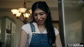 big ass latina teen rewards stepdad with her tight pussy