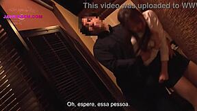 Japanese Prostitute Squirts Hard in Bar Hideaway