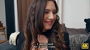 cuck4k's tight pussy tempts stranger while husband watches helplessly