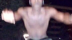 athletic brunette daddy picks up cute homemade gym workout cock ride