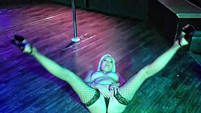 hot stripper slut rips clothes flashes pierced nipples then bends over for pov doggystyle fuck